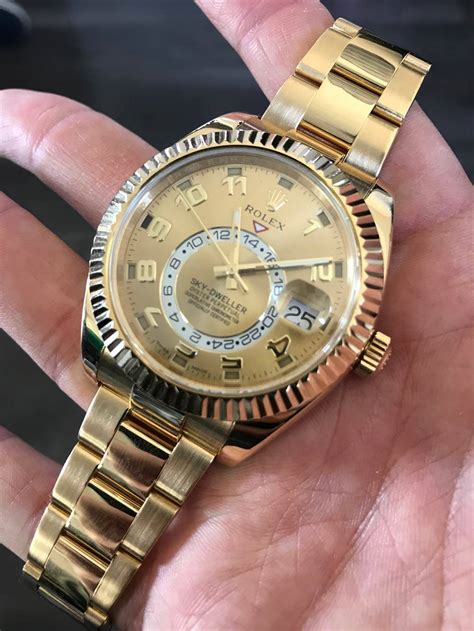 gold rolex sky dweller|sky dweller Rolex price.